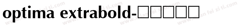 optima extrabold字体转换
